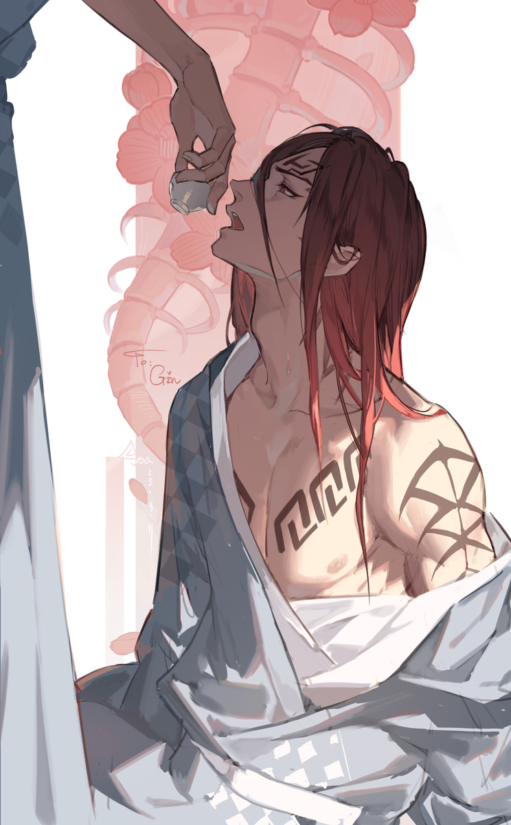 This is a pixiv picture whose title is 【BL】阿散井恋次.