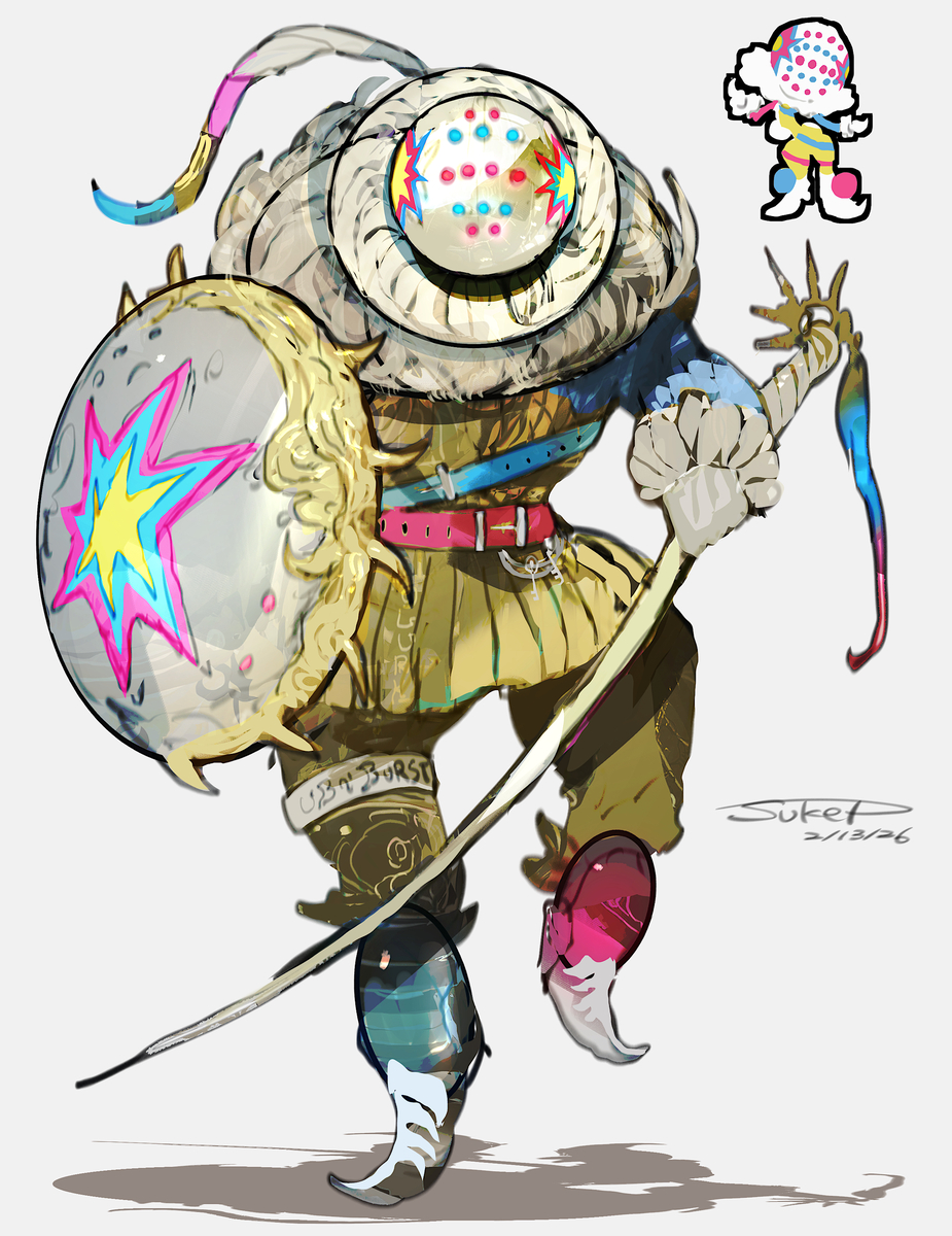 This is a pixiv picture whose title is ズガドーンモチーフの騎士（ポケモン）.