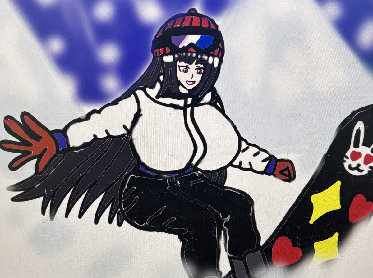 This is a pixiv picture whose title is 部長とスノーボード練習🏂💪.