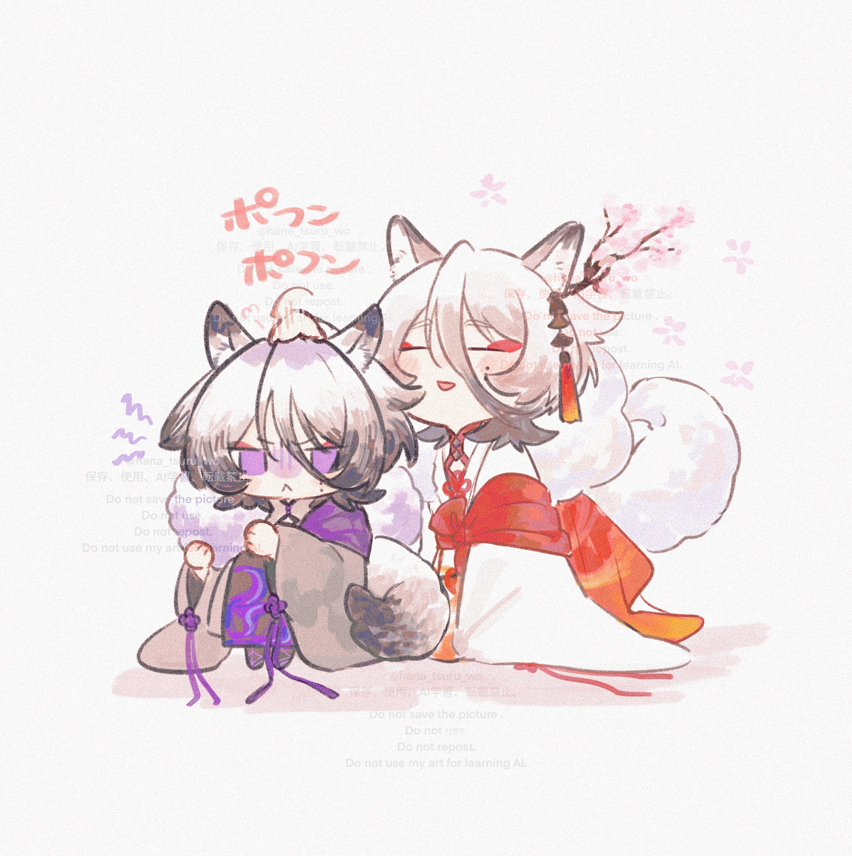 This is a pixiv picture whose title is 花咲翁と灰纏い.