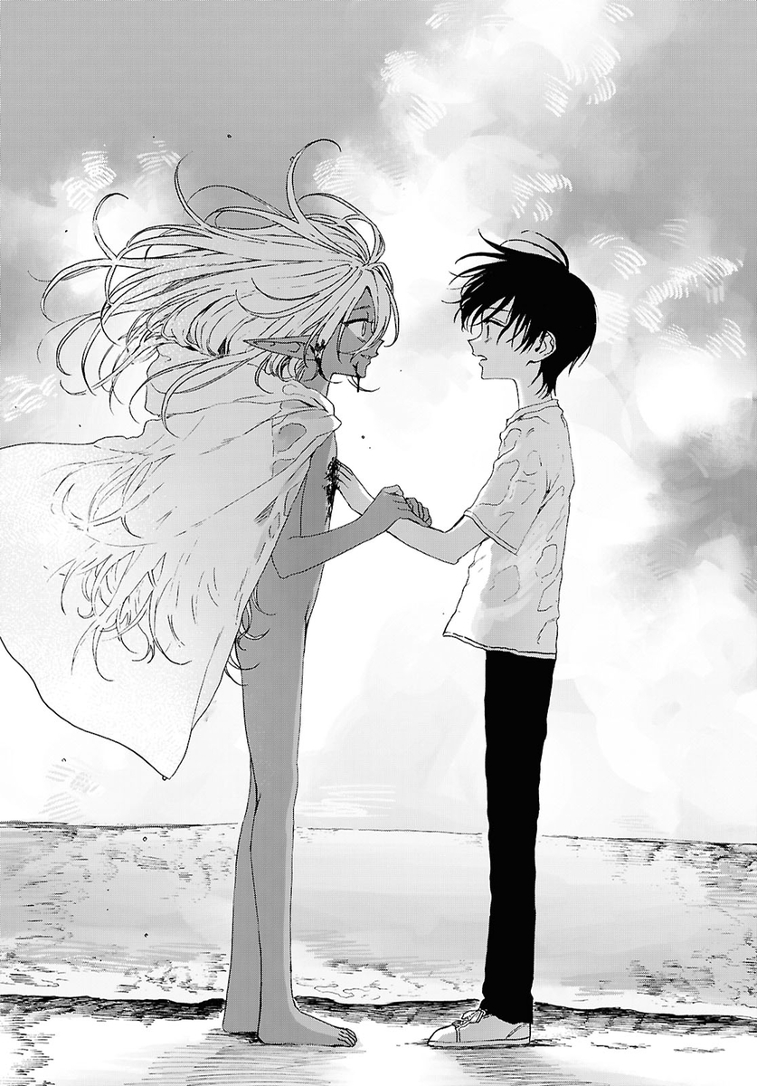 This is a pixiv picture whose title is 3話 告知.