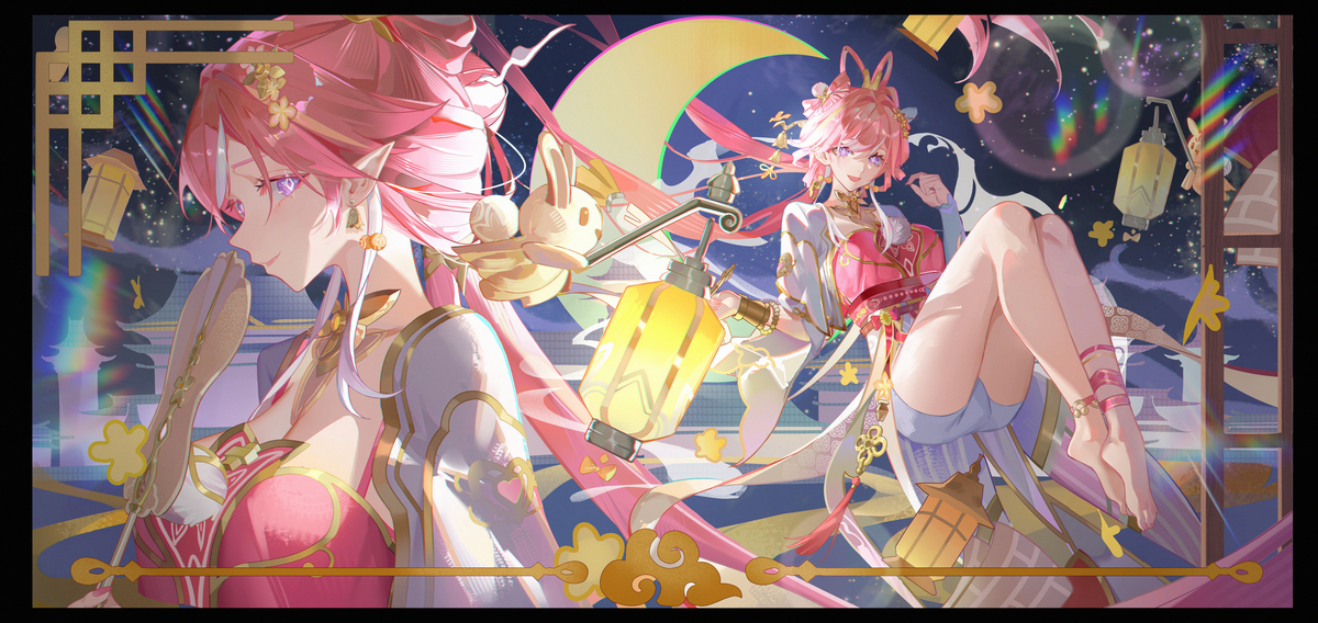 This is a pixiv picture whose title is 霁月婵娟.