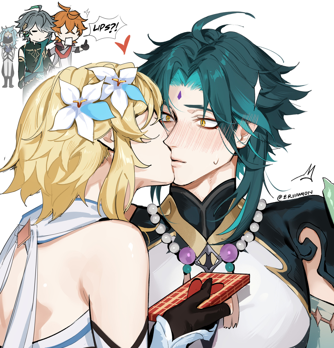 This is a pixiv picture whose title is Valentine- Xiao's turn.