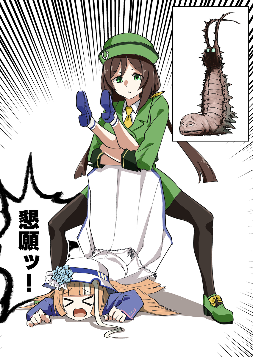 This is a pixiv picture whose title is ツインテールの刑.