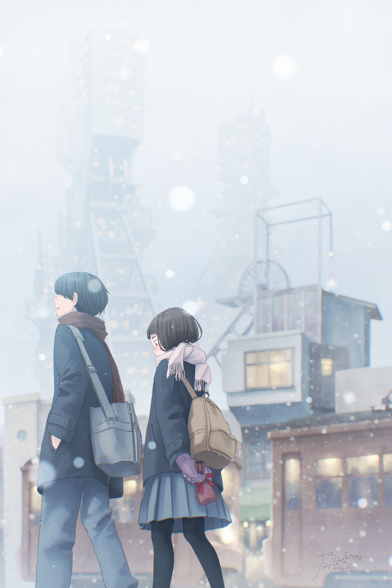 This is a pixiv picture whose title is 雪だね。.