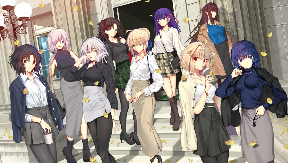 This is a pixiv picture whose title is princesses of TYPE-MOON 2.