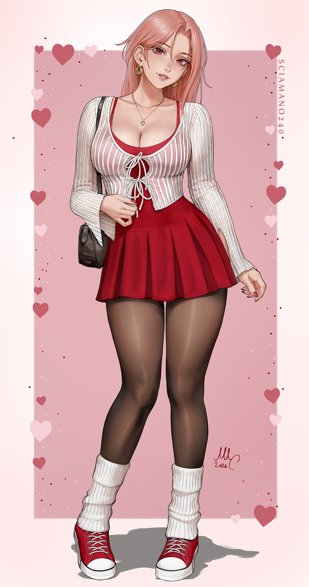 This is a pixiv picture whose title is Chloe Valentine's day - OC.
