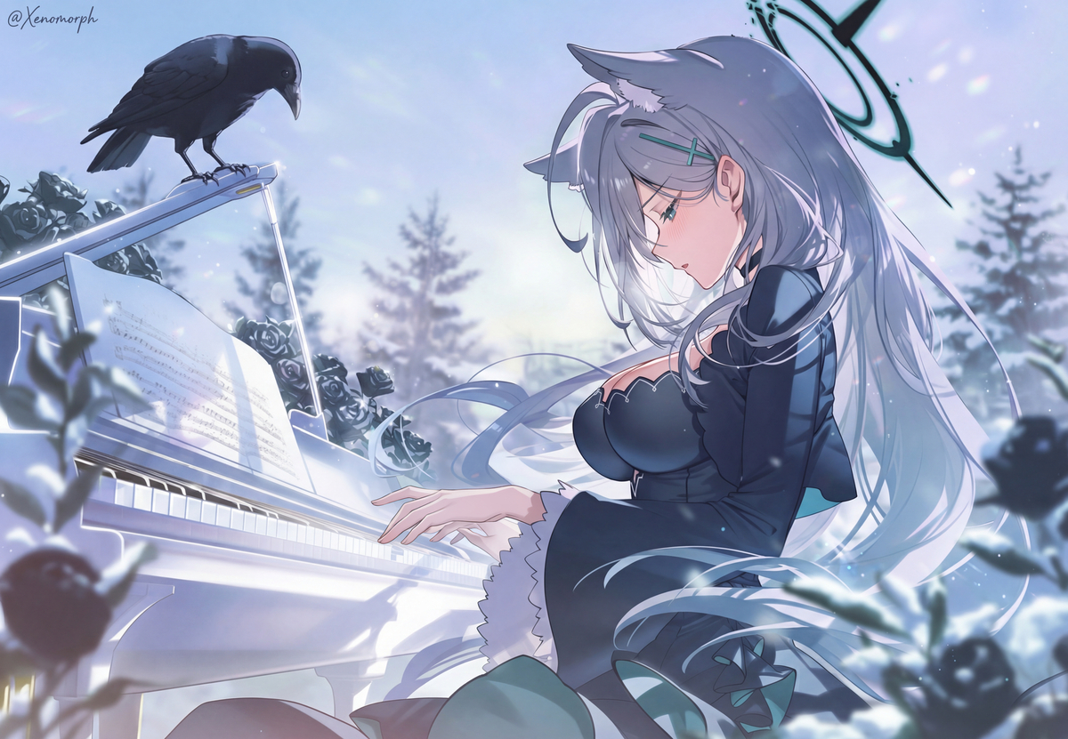 This is a pixiv picture whose title is 黒羽のワルツ.