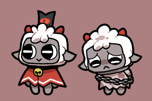 This is a pixiv picture whose title is Cult of the Lamb落書き詰め合わせ(1).