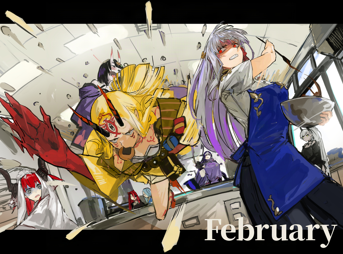 This is a pixiv picture whose title is February.