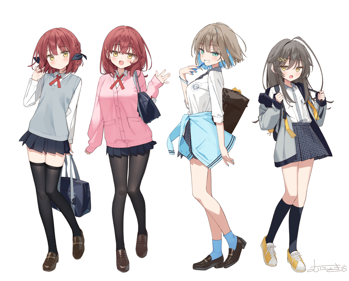 This is a pixiv picture whose title is むにんしきヒロインズ.