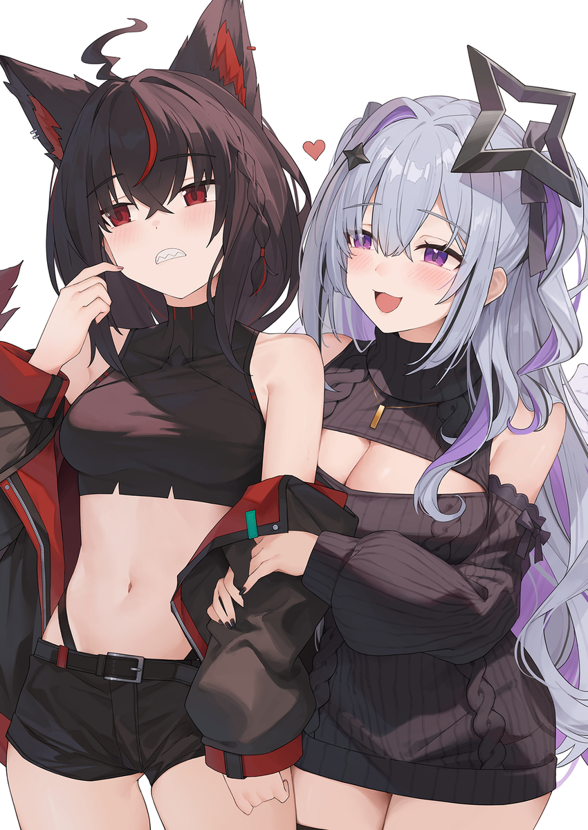 This is a pixiv picture whose title is ねぇねぇ黒ちゃ～ん、なんでこっち見ないの？♡.