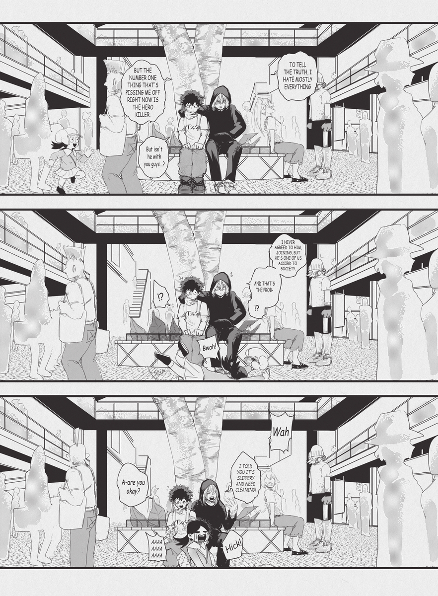 This is a pixiv picture whose title is More MHA Blooper.