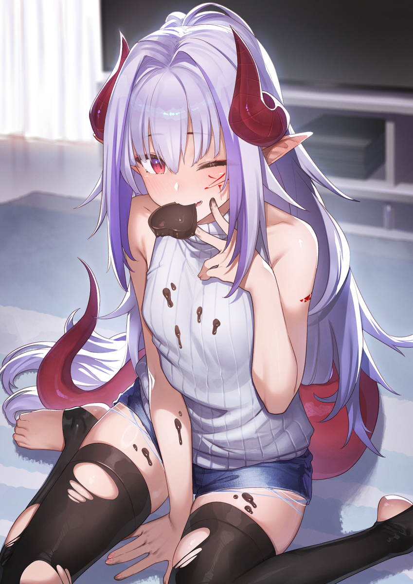 This is a pixiv picture whose title is チョコ喰いドラゴン.