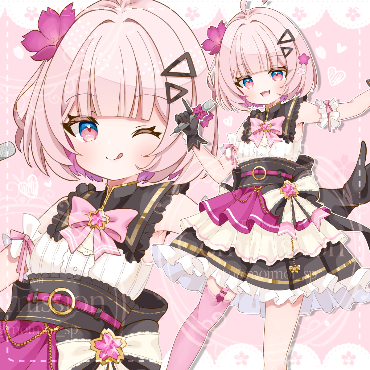 This is a pixiv picture whose title is 🌸skeb🎤.