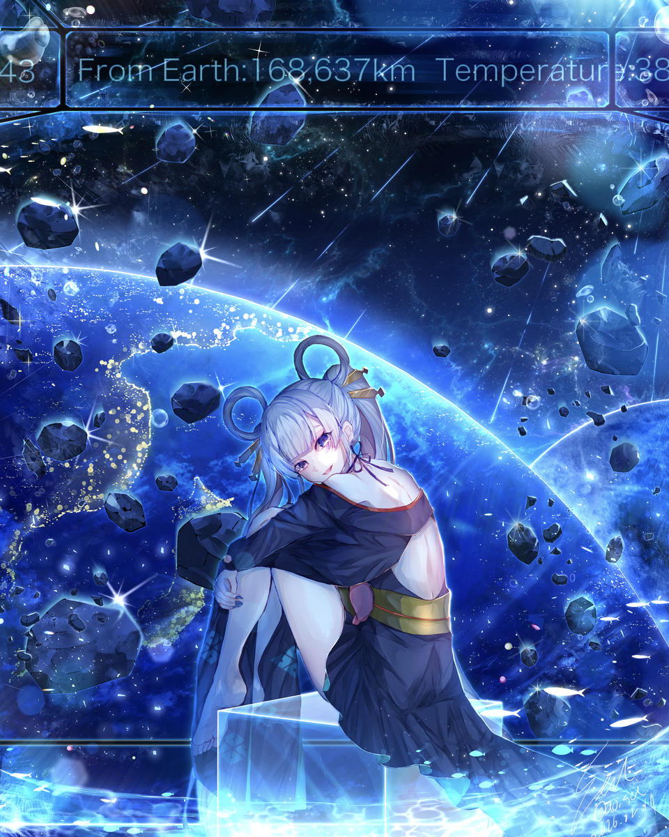 This is a pixiv picture whose title is ロンリーユニバース.