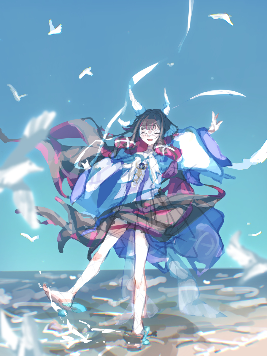 This is a pixiv picture whose title is 笑って！.