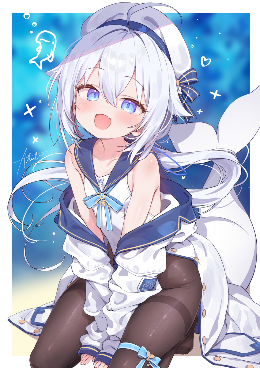 This is a pixiv picture whose title is おすわり🐬.