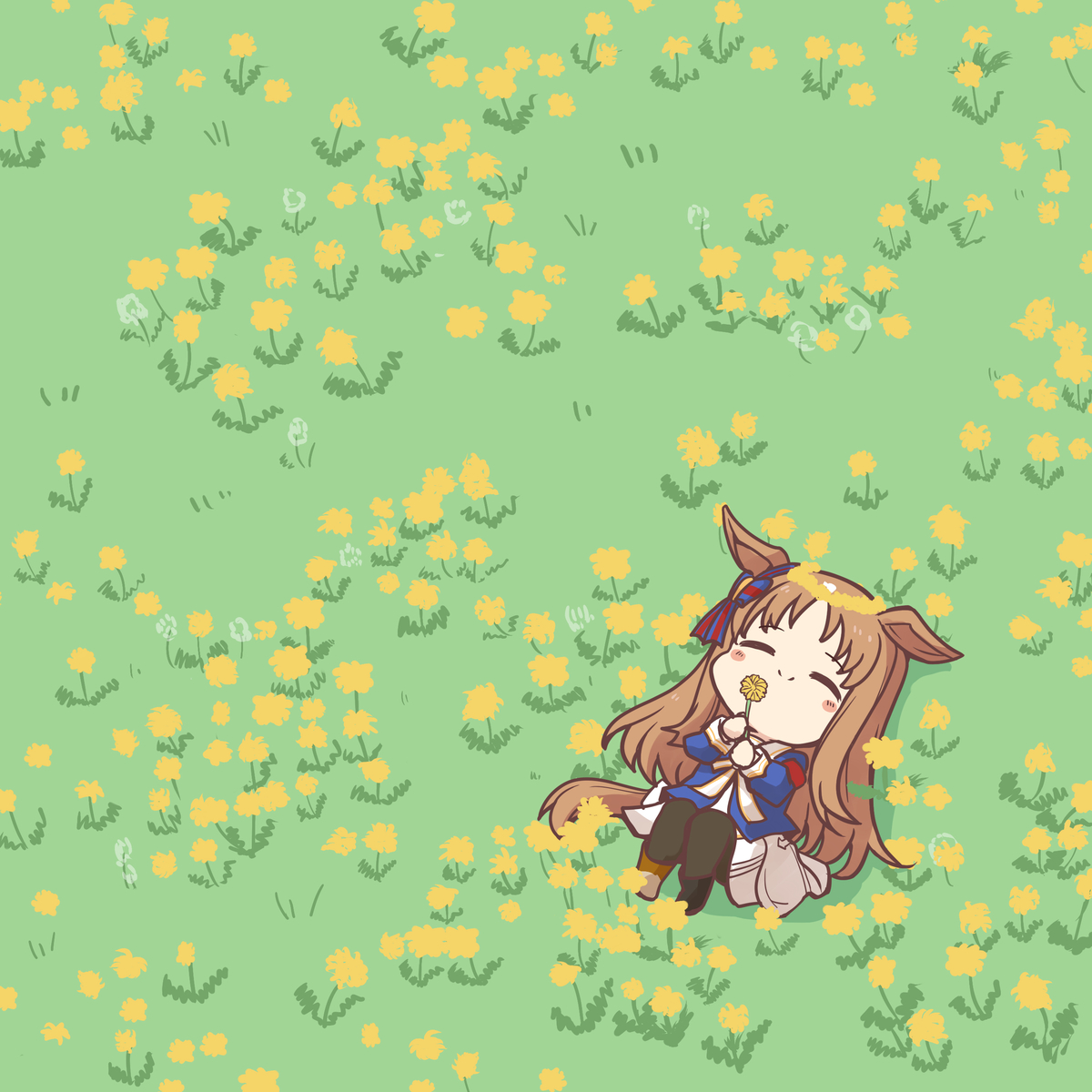 This is a pixiv picture whose title is 神様見わたす限りに きれいなタンポポを咲かせてくれ.