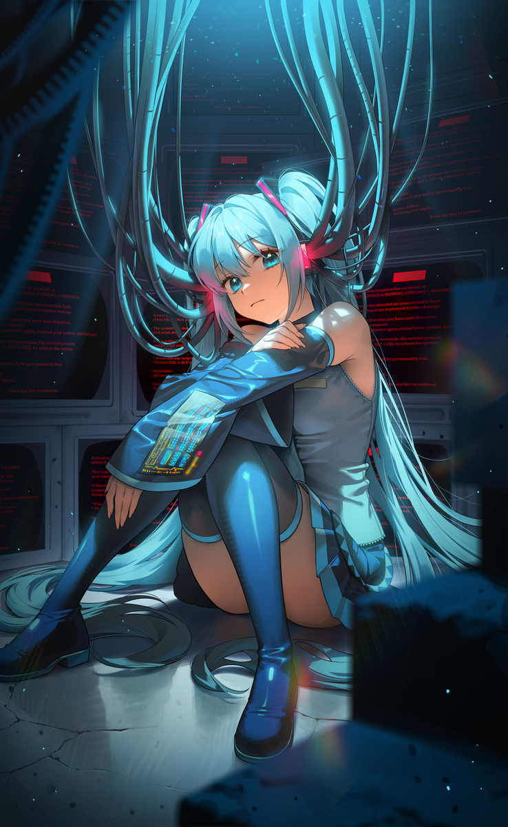 This is a pixiv picture whose title is Miku.