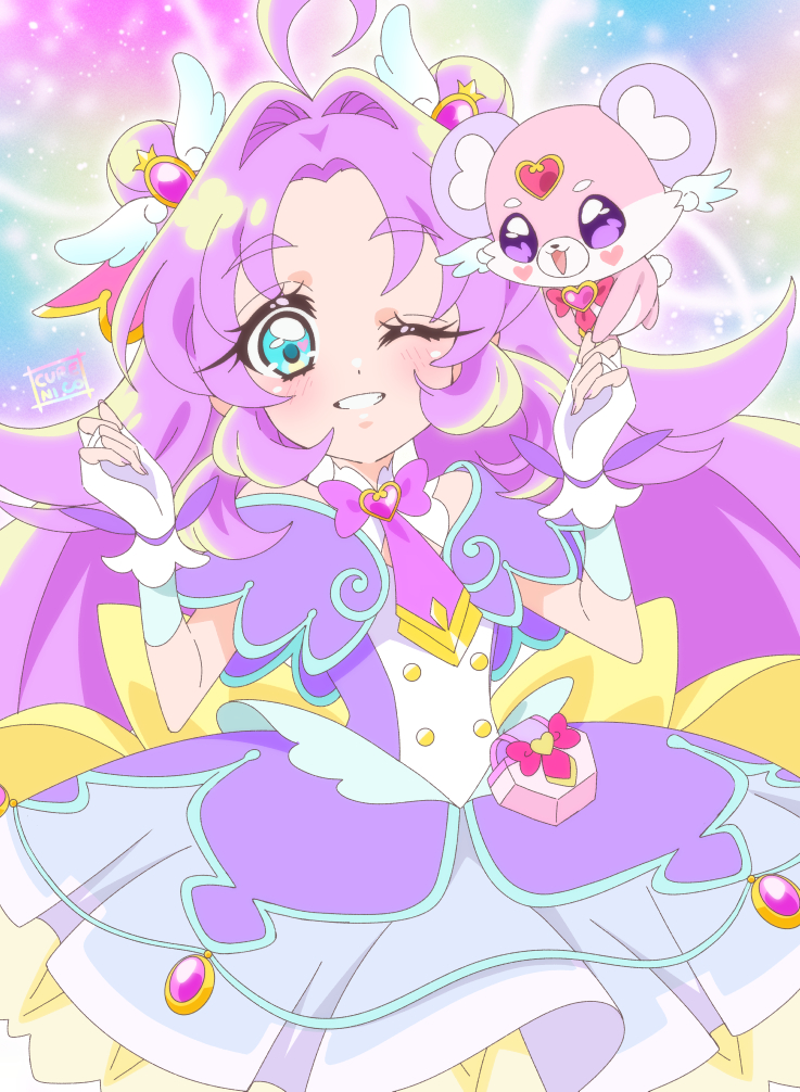 This is a pixiv picture whose title is キュアアンサーとポチタン.