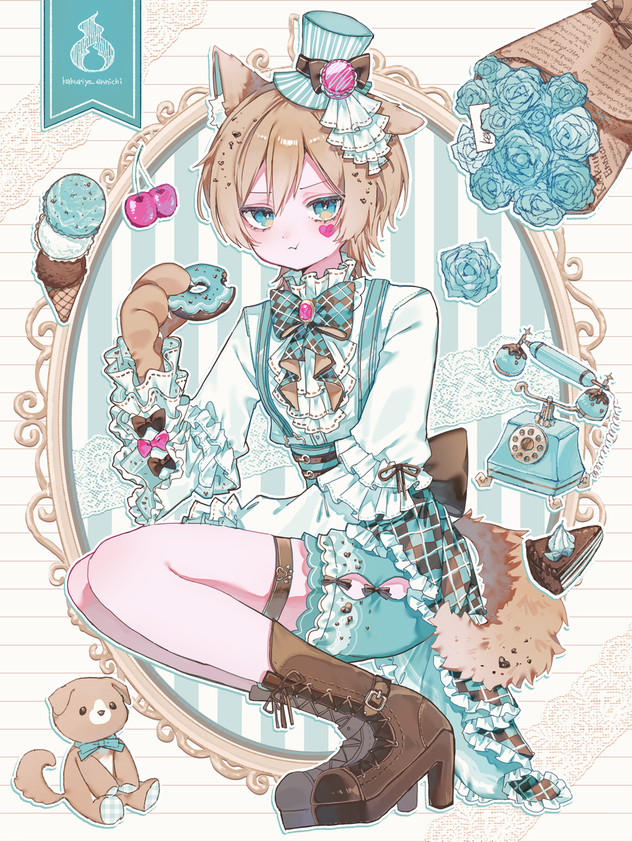 This is a pixiv picture whose title is チョコミント.