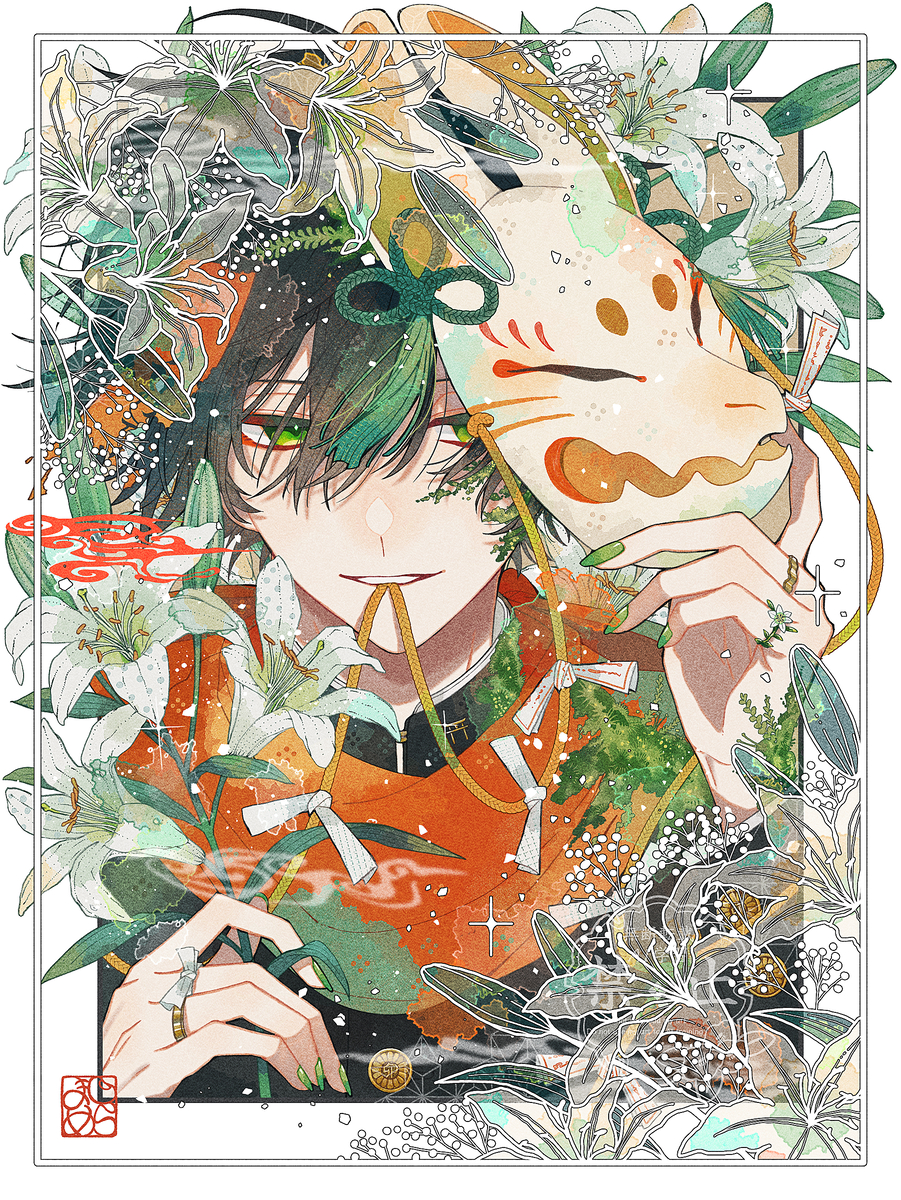 This is a pixiv picture whose title is 百合の花.