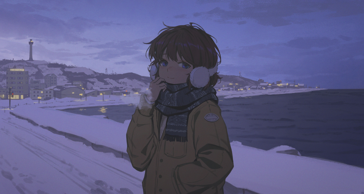 This is a pixiv picture whose title is Blue Hour.