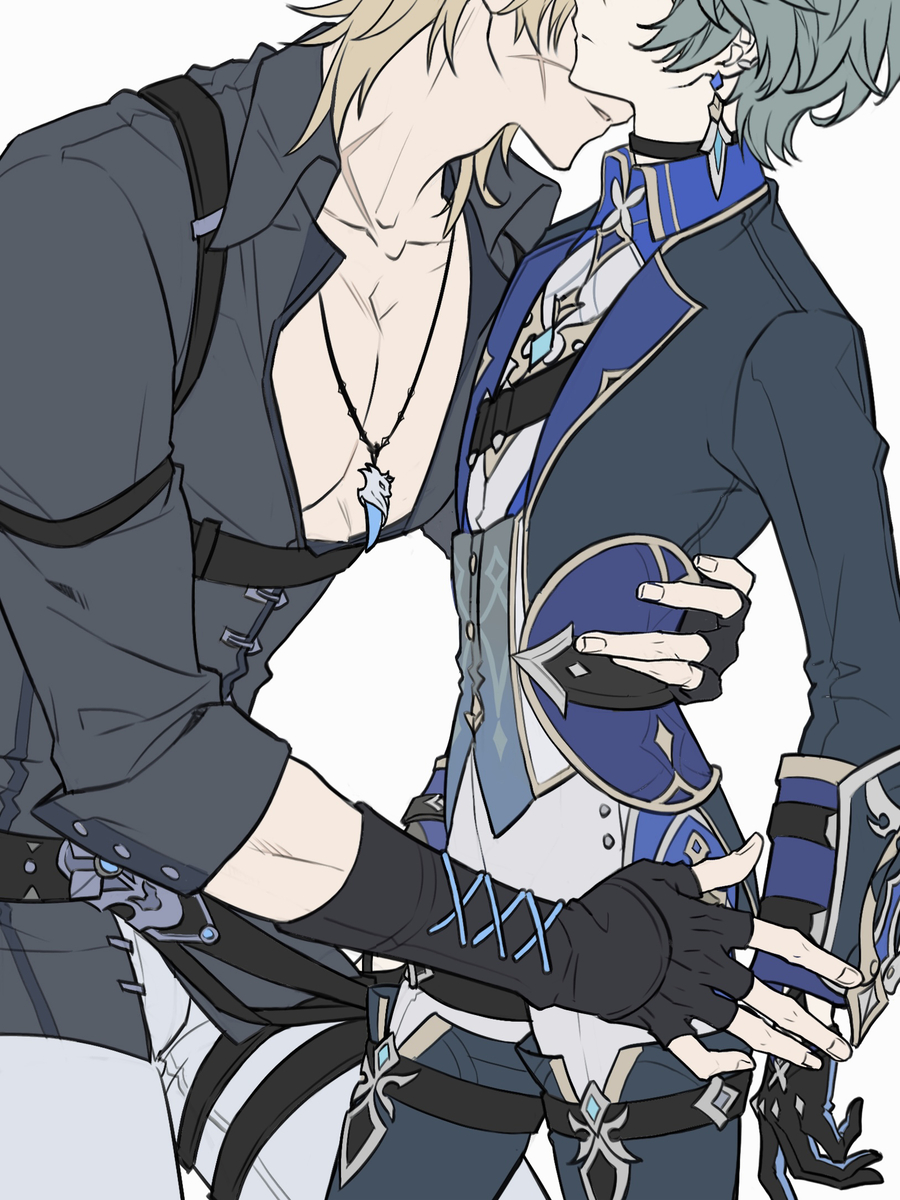 This is a pixiv picture whose title is 体型差是这样的.