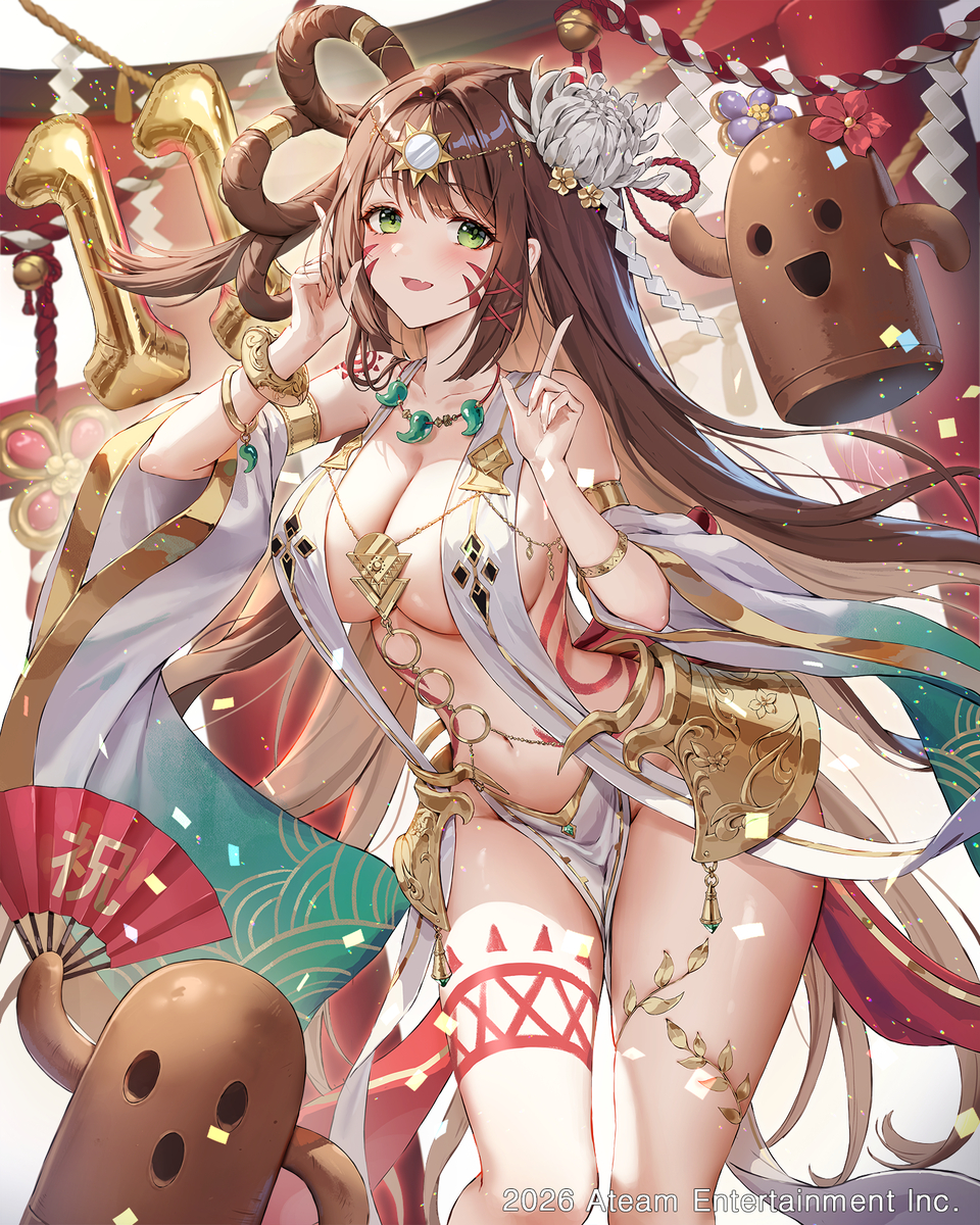 This is a pixiv picture whose title is さんすま！三国大戦スマッシュ！_ 壱与【明日照らす女王】.