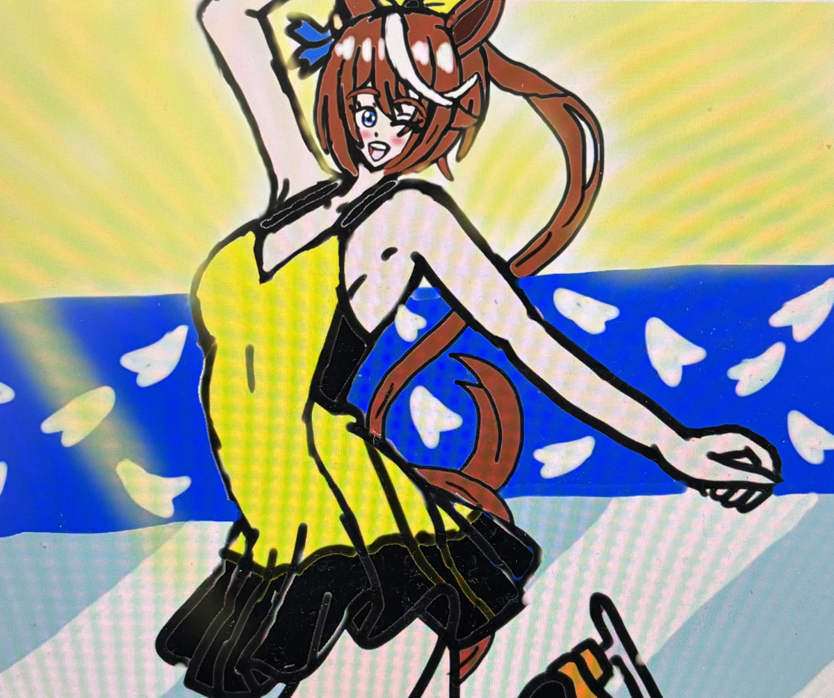 This is a pixiv picture whose title is 天才アイススケーター・トウカイテイオー✨⛸️.