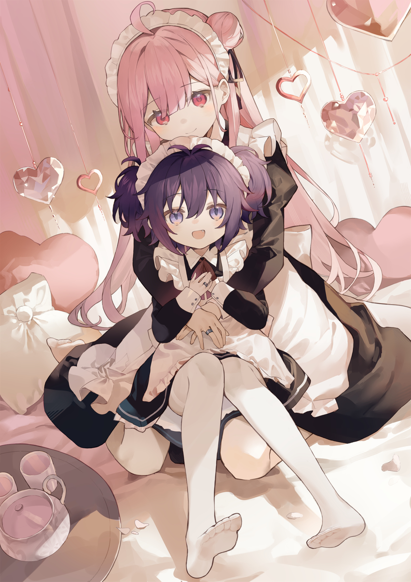 This is a pixiv picture whose title is double sweet.