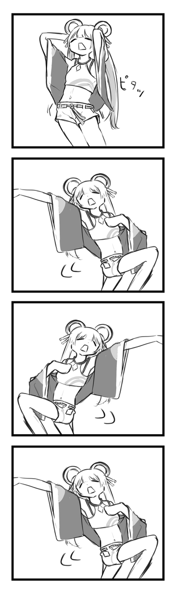 This is a pixiv picture whose title is やっちょなら踊れる.