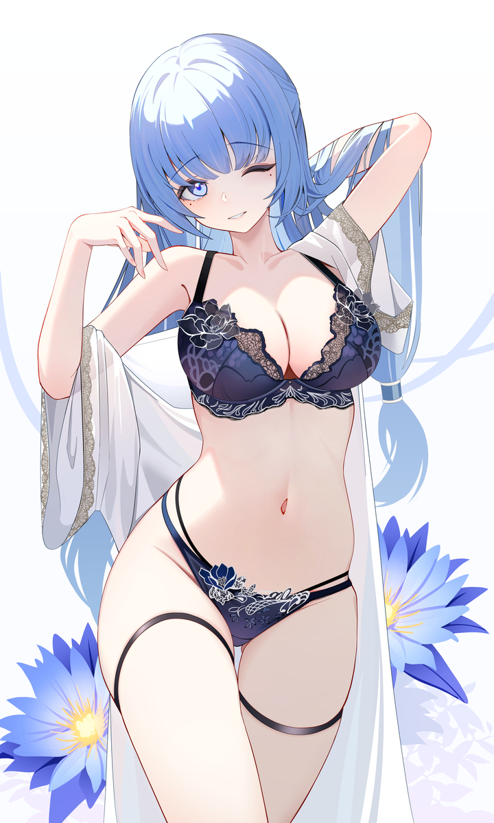 This is a pixiv picture whose title is [Skeb]ブルーロータス.