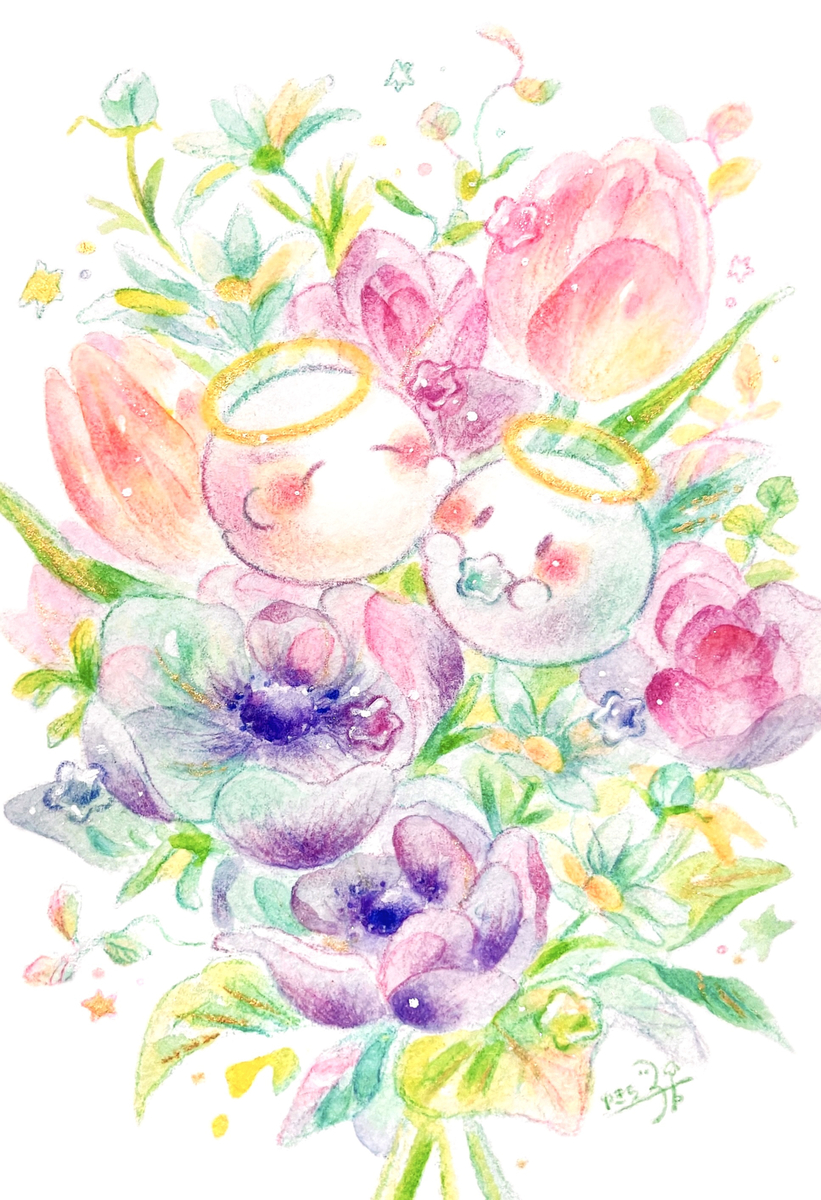 This is a pixiv picture whose title is がらすの花束.