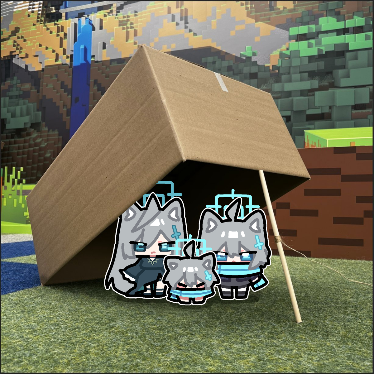 This is a pixiv picture whose title is 🫳🐺🐺🐺.