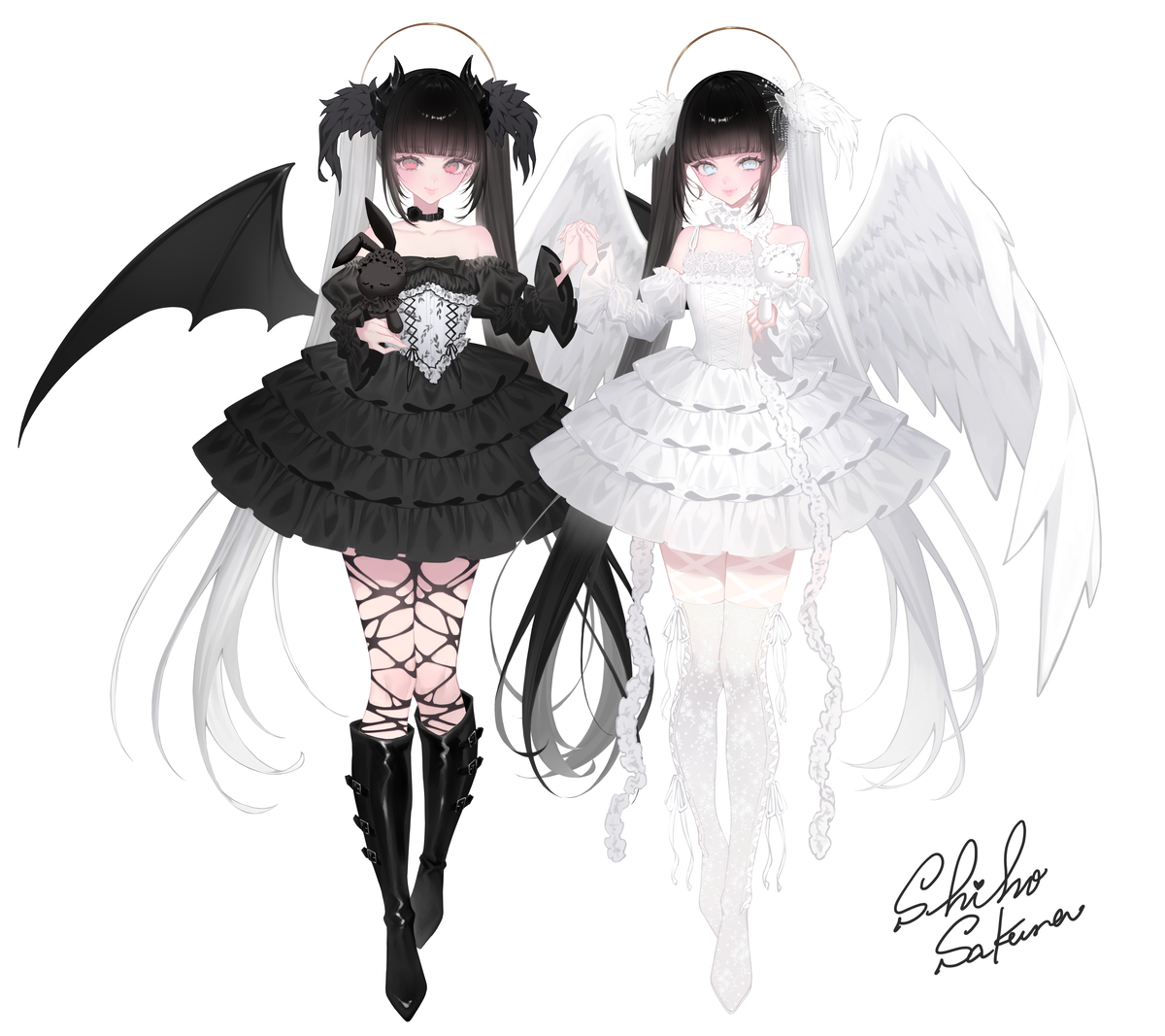 This is a pixiv picture whose title is 生誕祭フラスタ用イラスト🤍🖤.