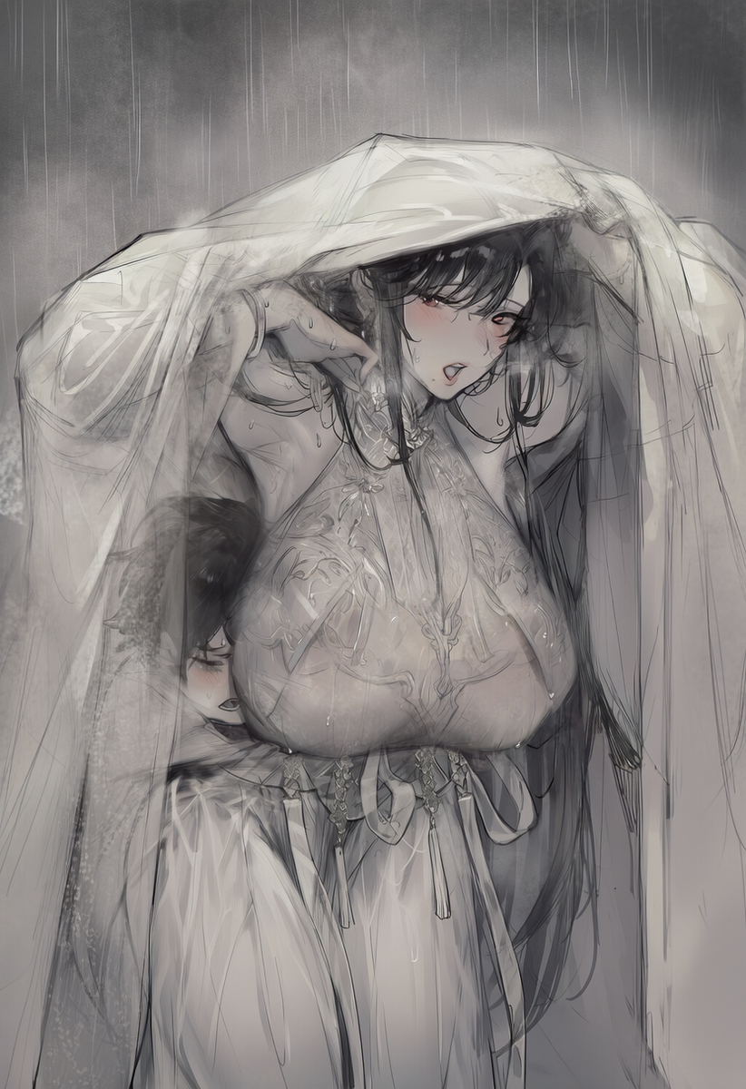 This is a pixiv picture whose title is 徒儿莫慌，即便是妖王也无法识破师娘的秘术...徒儿你的佩剑挪一下.