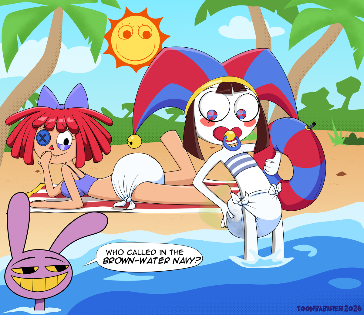This is a pixiv picture whose title is Beach Episode.