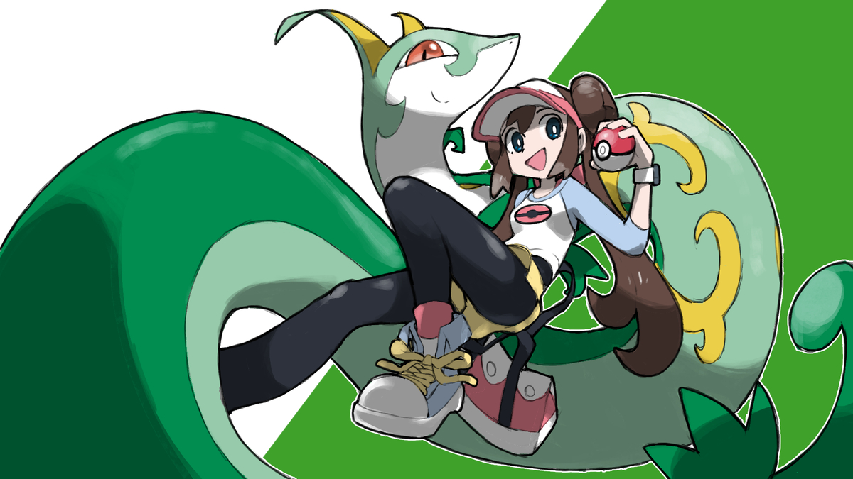 This is a pixiv picture whose title is Rosa and Serperior.