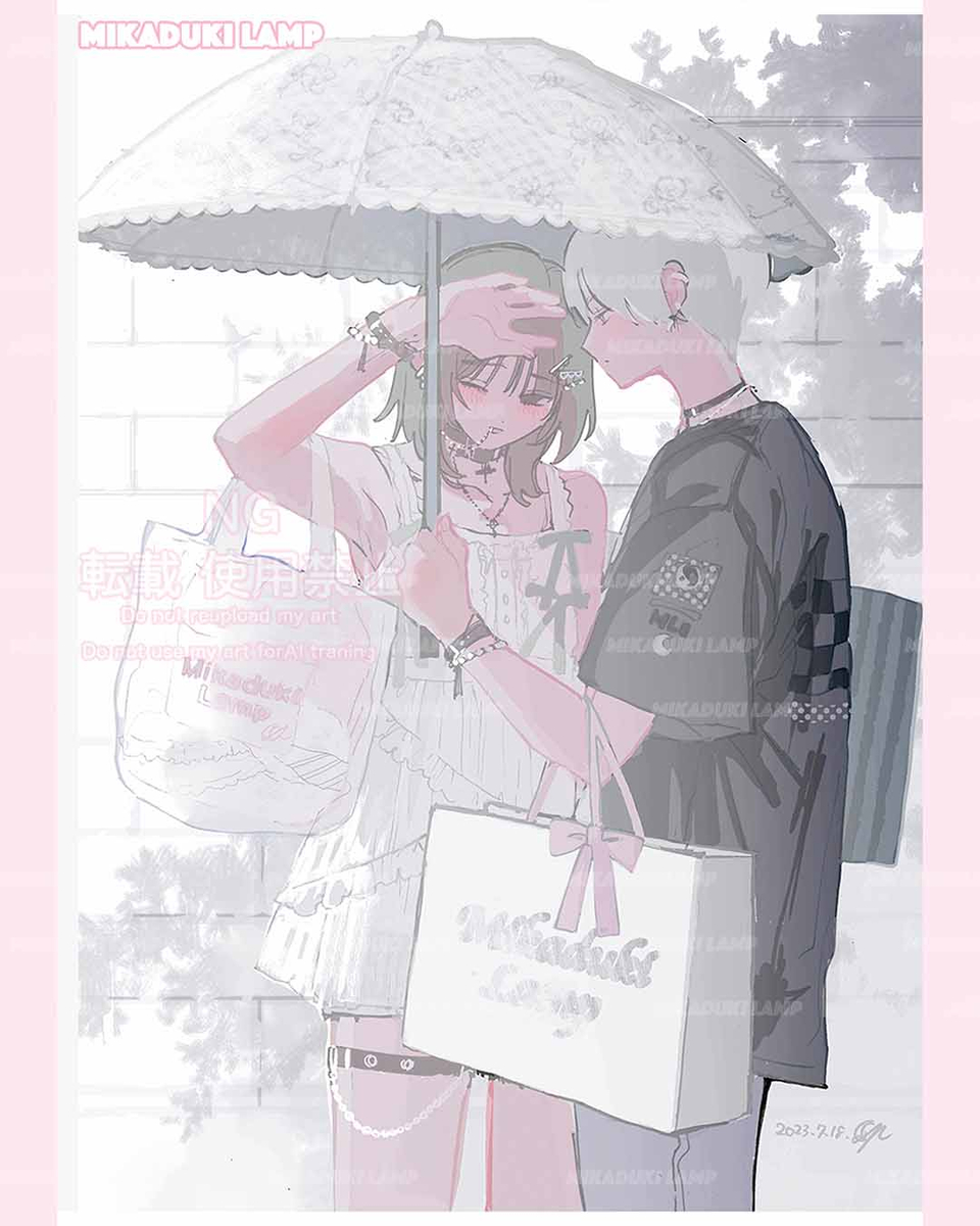 This is a pixiv picture whose title is とある夏の日のお似合いカップル.