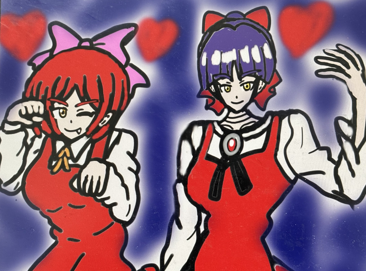 This is a pixiv picture whose title is ダブル猫娘❤️🐈‍⬛.