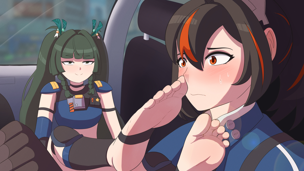 This is a pixiv picture whose title is Distracted Driving.