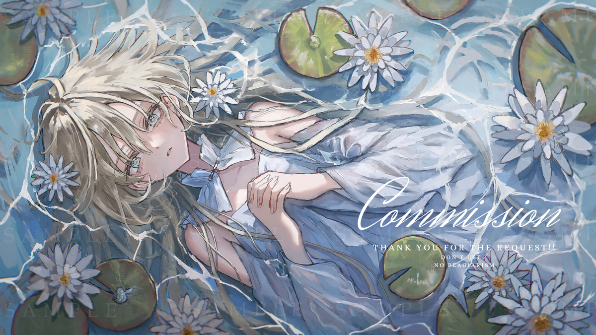 This is a pixiv picture whose title is commission.