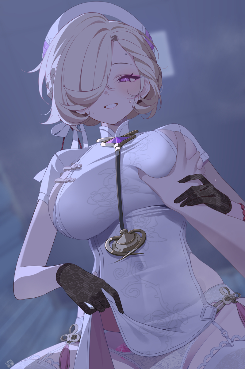 This is a pixiv picture whose title is 具合が悪いの? 治療してあげる〜.