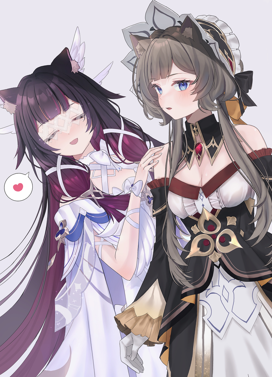 This is a pixiv picture whose title is 猫耳.