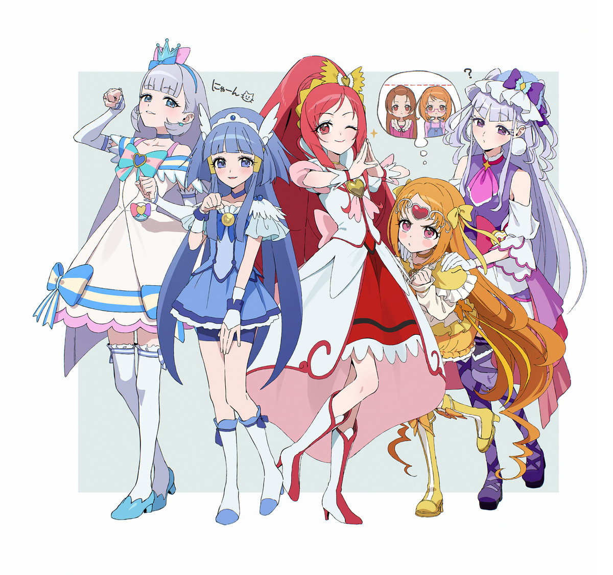This is a pixiv picture whose title is 垂れ目プリキュア.