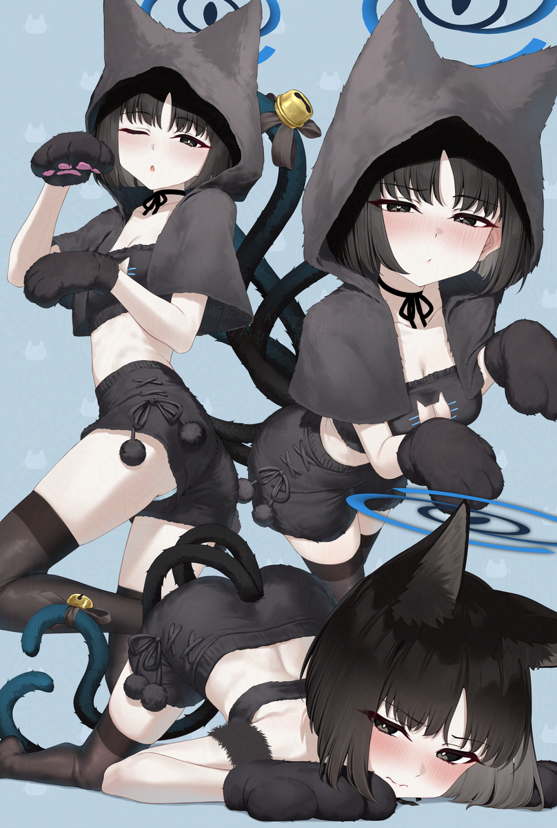 This is a pixiv picture whose title is 猫の日.