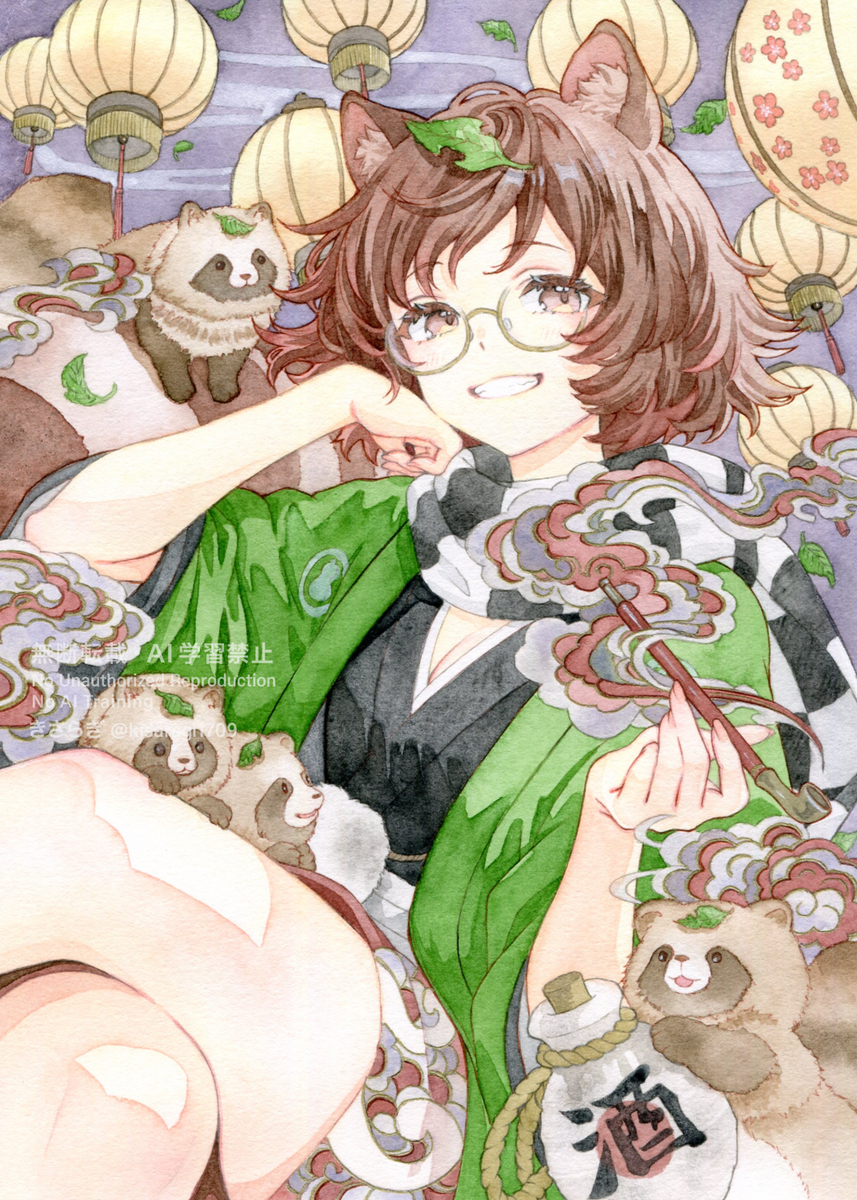 This is a pixiv picture whose title is マミゾウ.