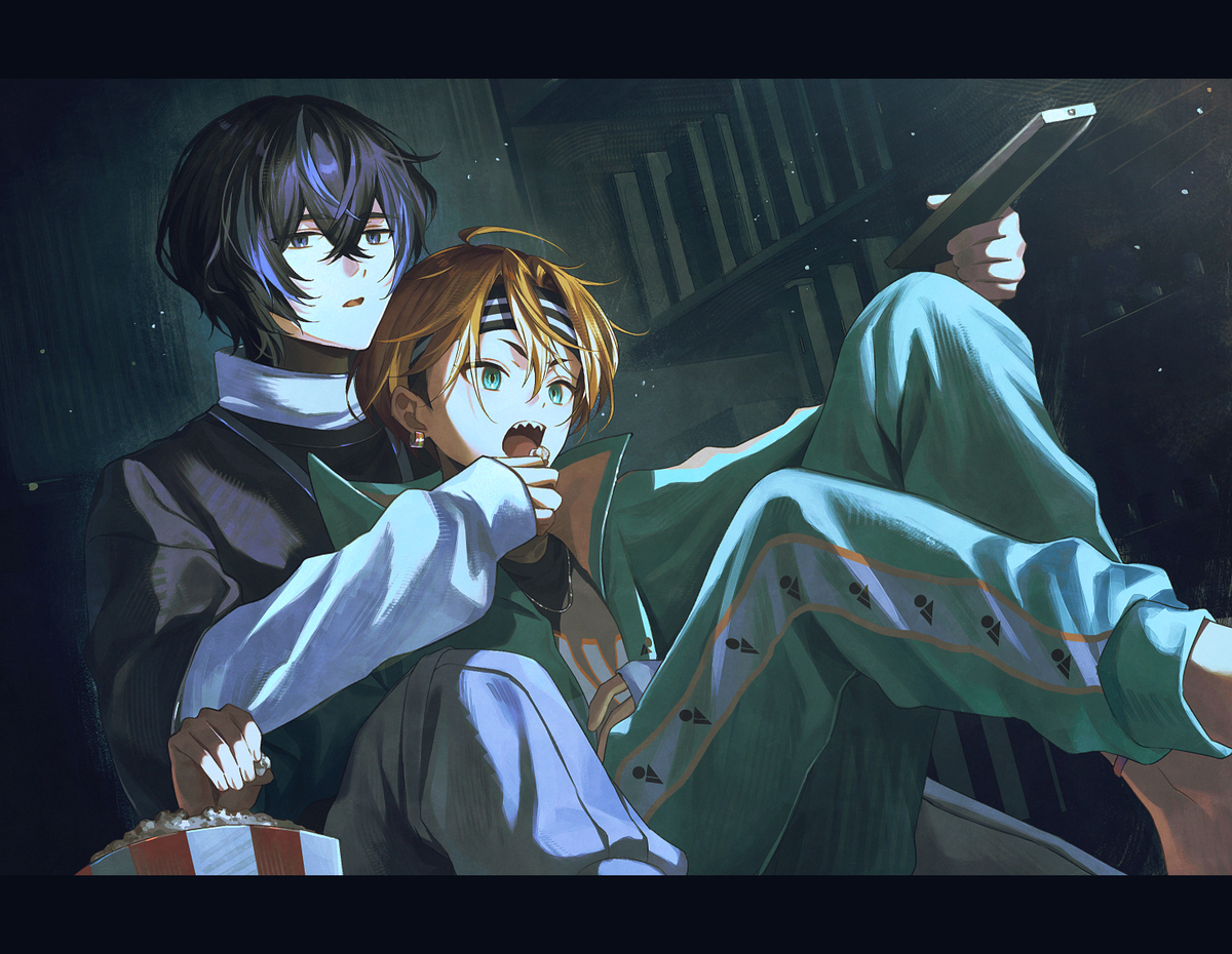 This is a pixiv picture whose title is 映画.